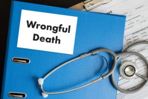 medical folder with wrongful death inscription