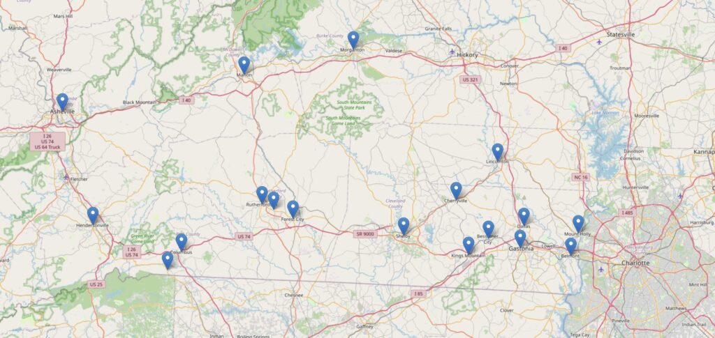 Farmer Morris North Carolina Workers Compensation Lawyer Locations