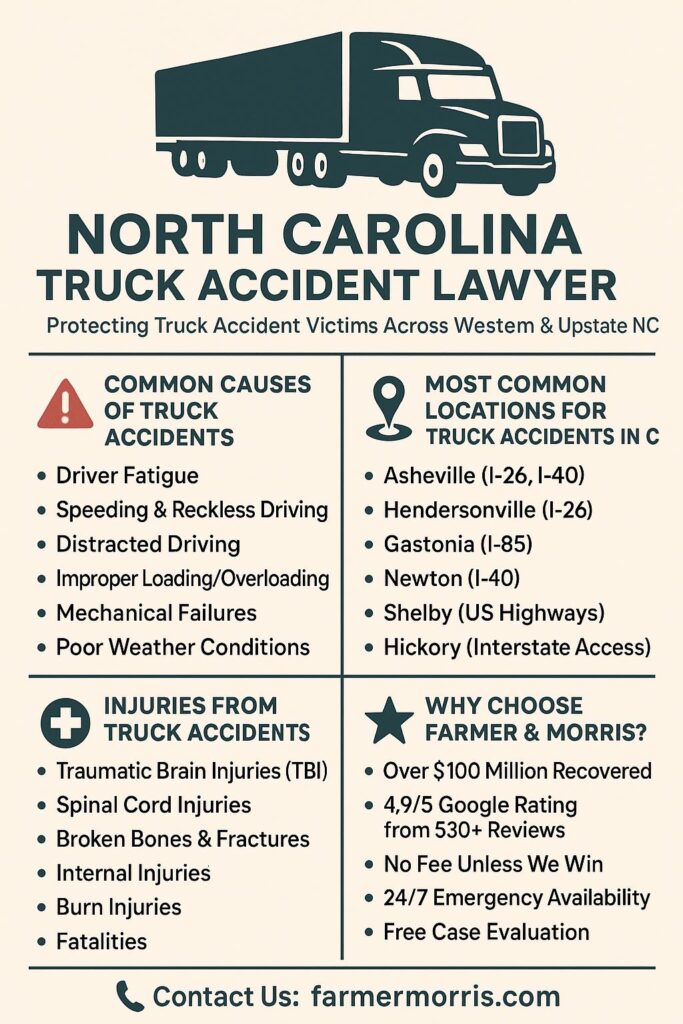 North Carolina Truck Accident Lawyers - Farmer Morris